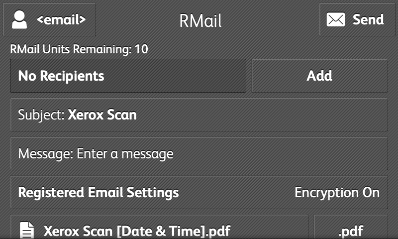 RMail app display screenshot.