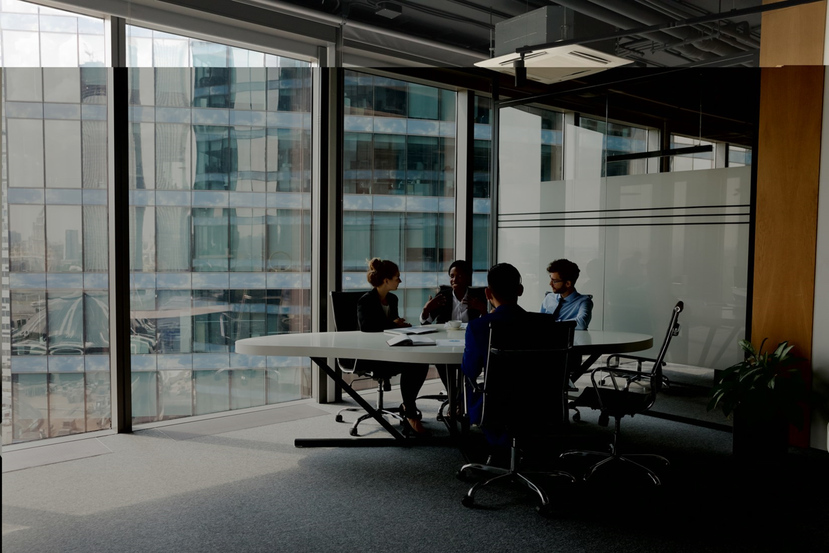 People sitting at conference table