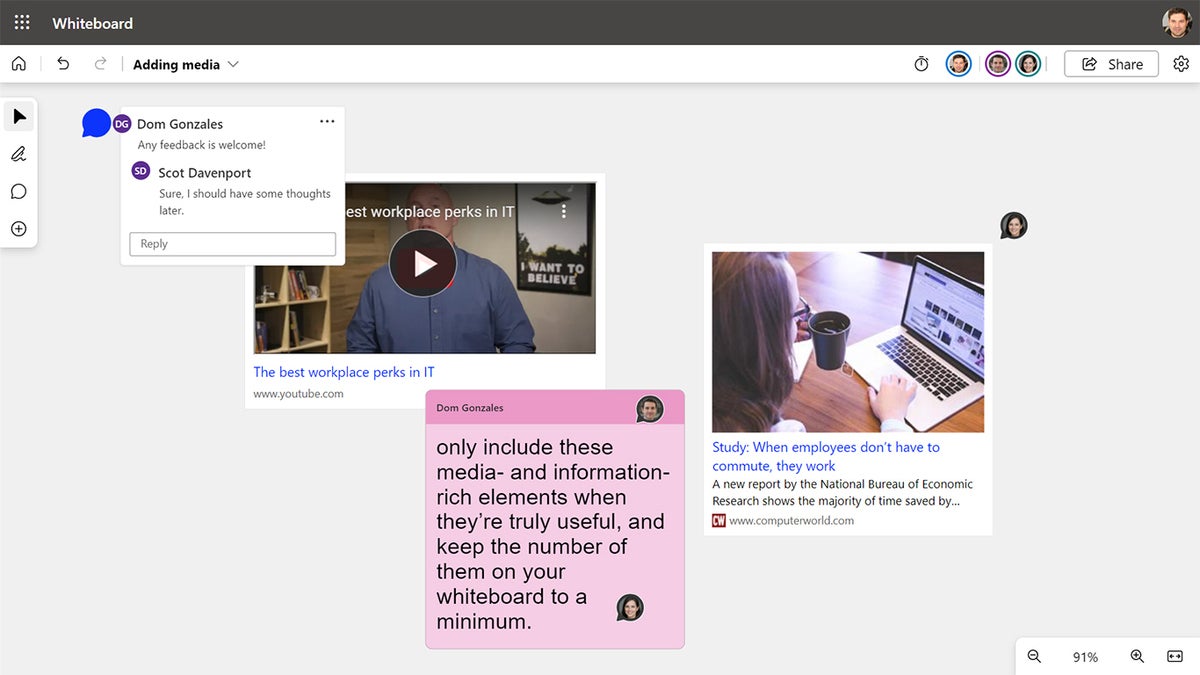 microsoft whiteboard 12 whiteboard with comments