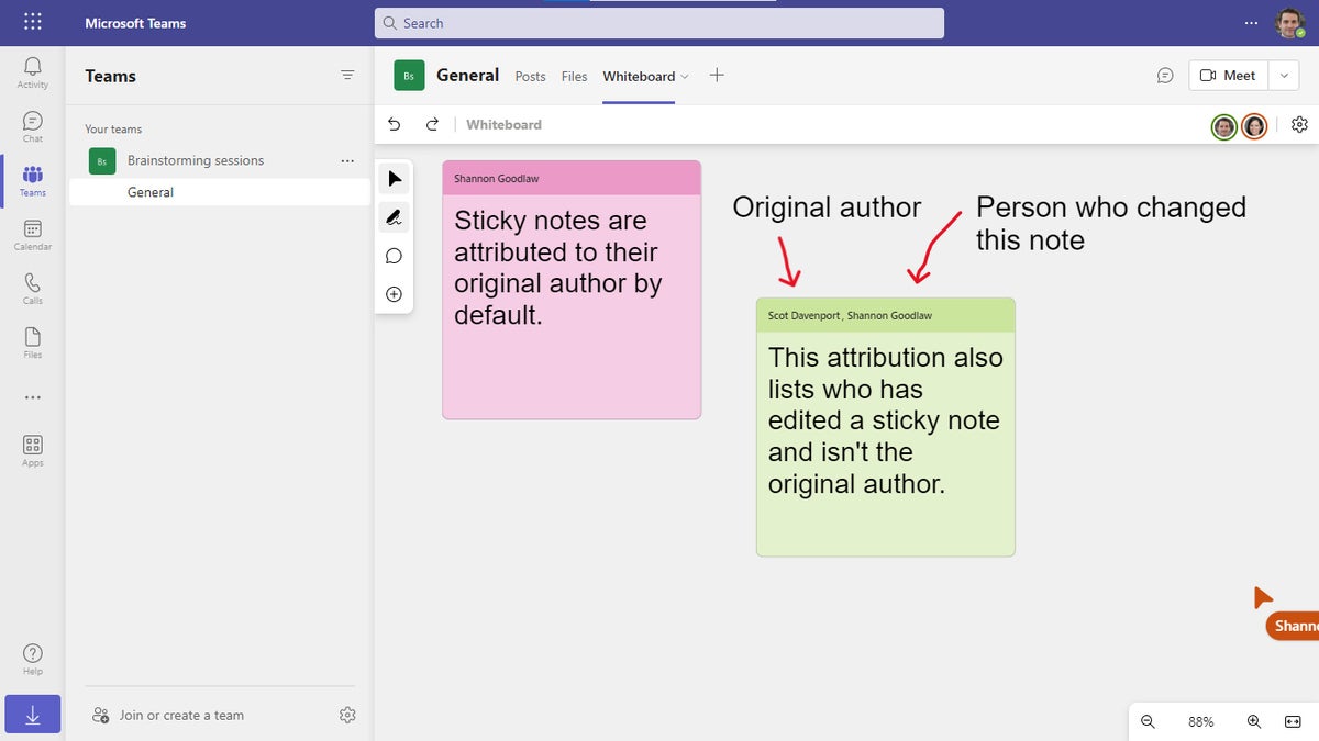 microsoft whiteboard 13 sticky note attribution