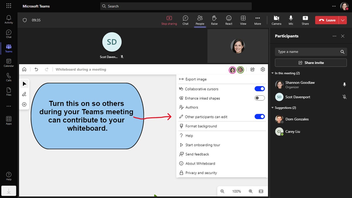 microsoft whiteboard 16 teams meeting others edit