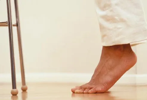 Photo of woman stretching.