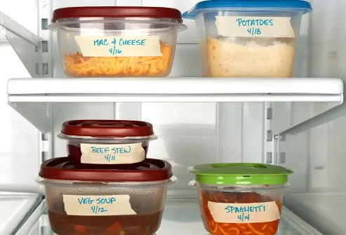 Once you have things prepped and packed, do not lose it all in the back of your fridge or freezer.