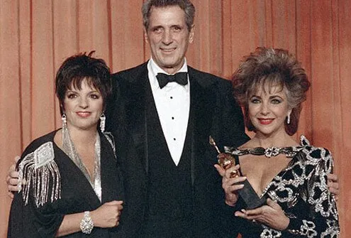 Rock Hudson, with Liza Minelli and Elizabeth Taylor, outspoken AIDS advocates.