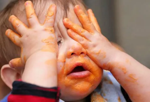 Research shows that babies learn from making messes of their meals.