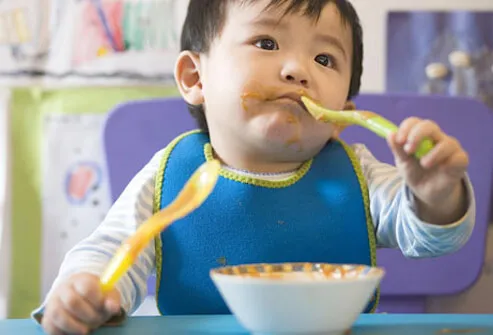 Your baby will let you know when they are done eating.