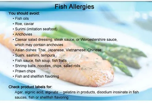 It's usually easy to avoid fish if you have a fish allergy.