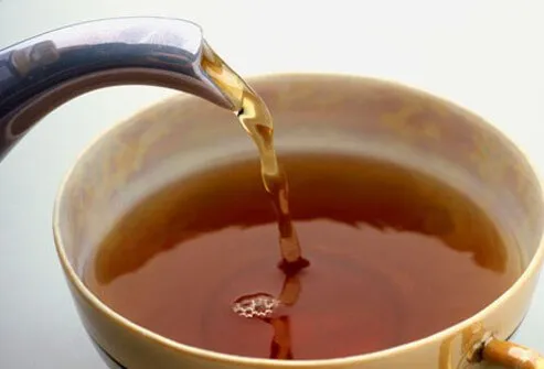 Having a cup of tea is a known relaxation ritual, and it also provides a dose of caffeine. 