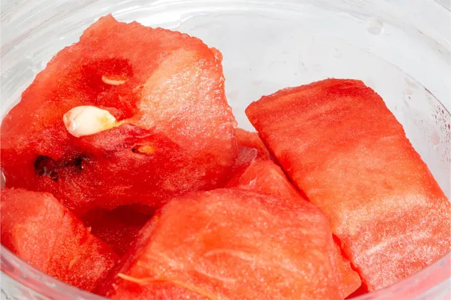 Melon rinds can harbor salmonella so wash melons thoroughly before cutting it and eating it. 