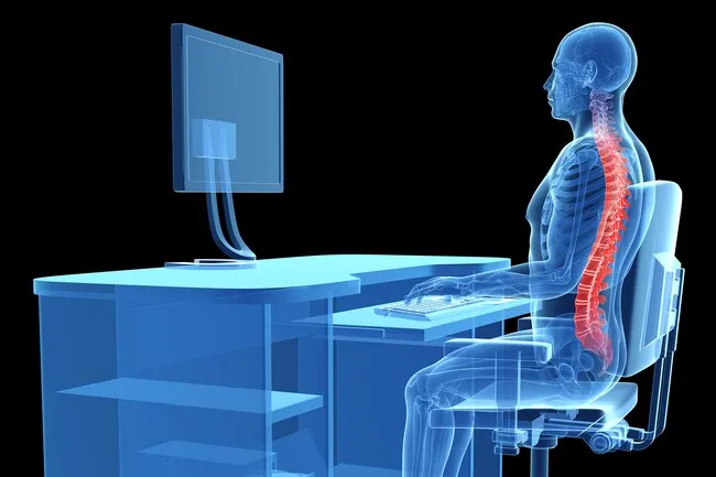 Maintaining good posture will help keep the strain off your spine.