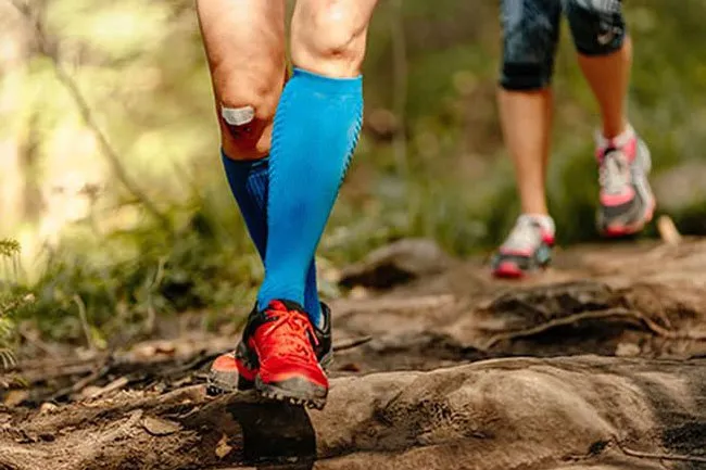 Compression socks help move blood back up to your heart. 