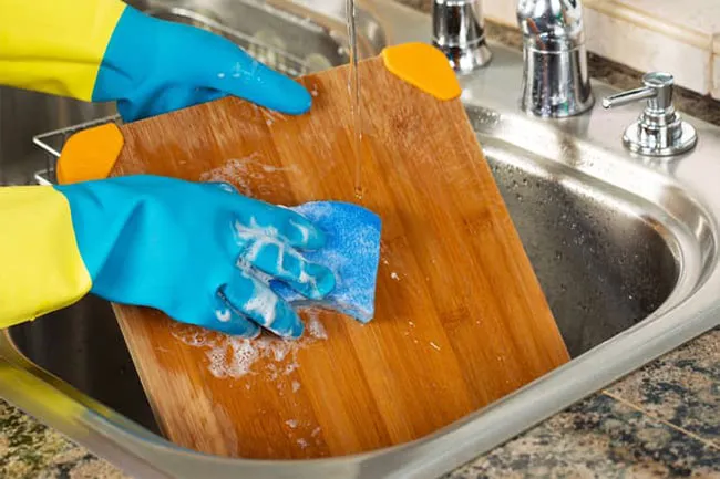 Wash any cutting board with hot, soapy water after each use.