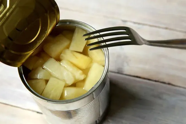 Fruit canned in 100% juice or water is better than fruit canned in syrup.