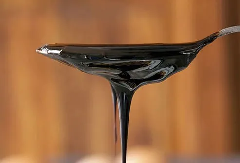 A spoonful of dripping molasses