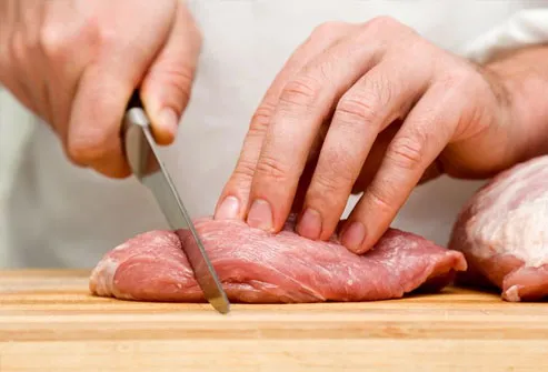 Raw or undercooked pork can have bacteria like salmonella, E. coli, and listeria.