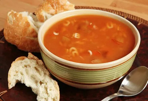 Bowl of Soup with Bread.