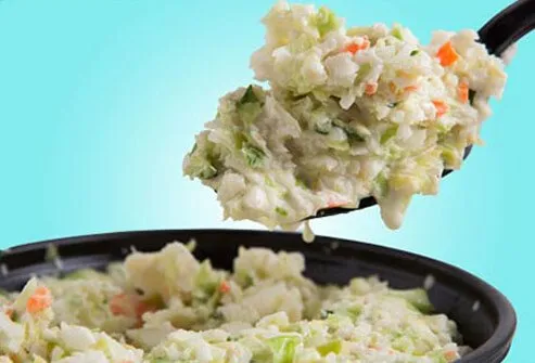 With so many vegetables, coleslaw may seem to be a healthy side dish. But looks can be deceiving. Slide Title