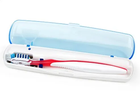 Some toothbrush sanitizers utilize ultraviolet light.