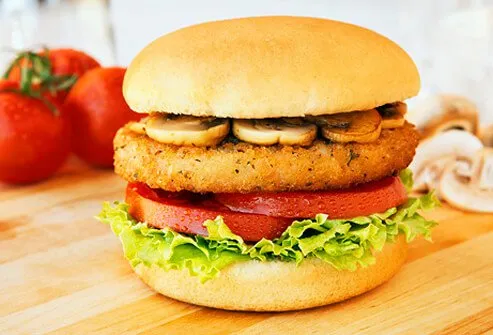 Try veggie burgers in your high protein vegetarian diet plan. 