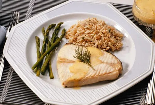 A good diet for stroke prevention includes veggies, fish and whole grains.