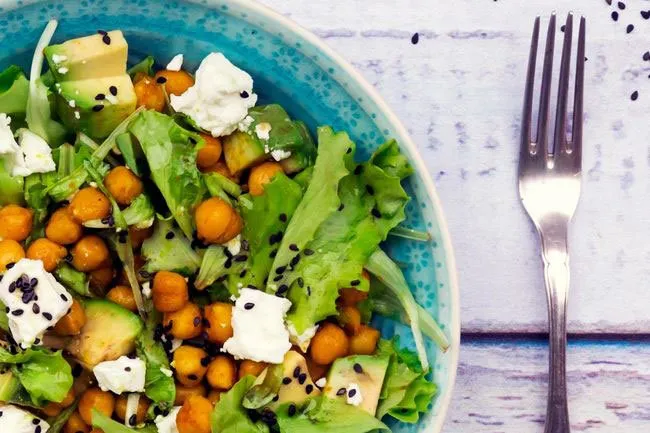 Canned beans with veggies and avocados make an easy and satisfying meal. 