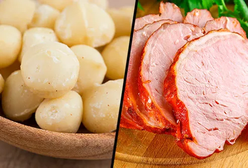 Does pork tenderloin or macadamia nuts have more saturated fat?