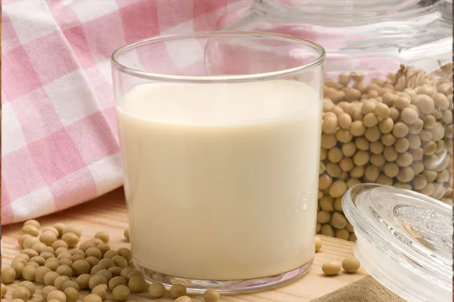 Soy milk is one of the only plant-based milks that contains almost as much protein as cow’s milk.