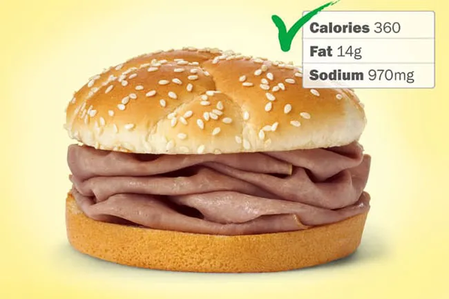 A plain  Roast Beef Classic Sandwich is a decent choice for controlling calories.