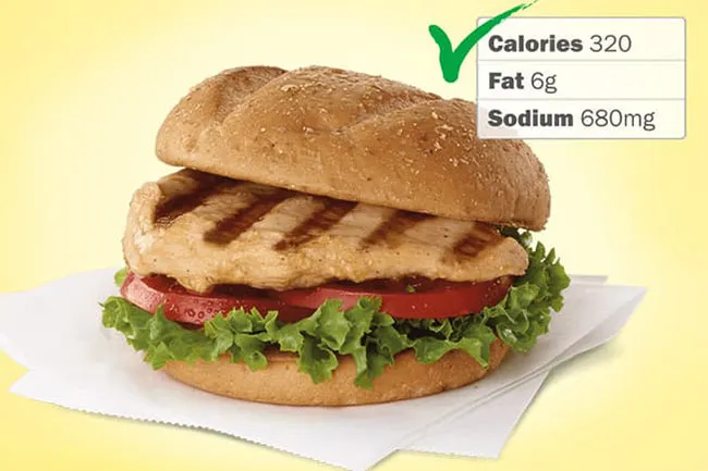 The Grilled Chicken Sandwich is a simpler, healthier option than the Spicy Deluxe.