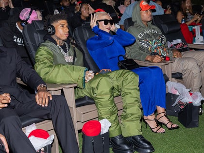 NLE Choppa And Amber Rose Sitting Together Watching The Movie The Wash