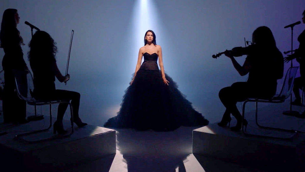 Dua in a huge black ballgown at the billboard music awards