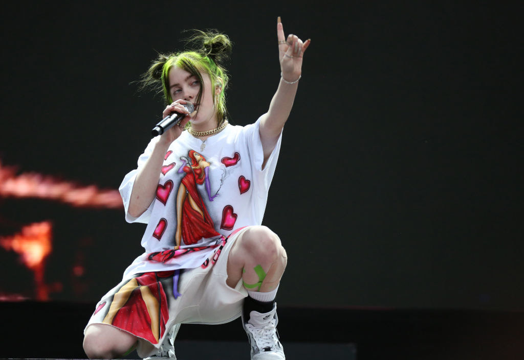 Billie Eilish performs on stage