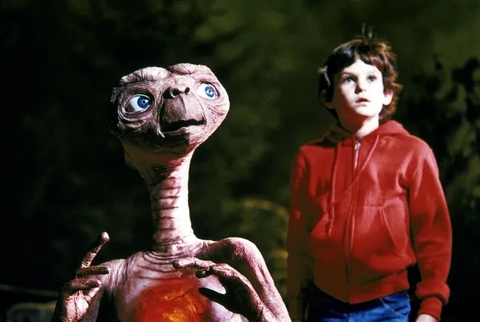 E.T. the Extra-Terrestrial and Henry Thomas in a scene from the movie &quot;E.T. the Extra-Terrestrial.&quot;