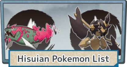 Hisuian Pokemon List