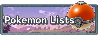 Pokemon Lists