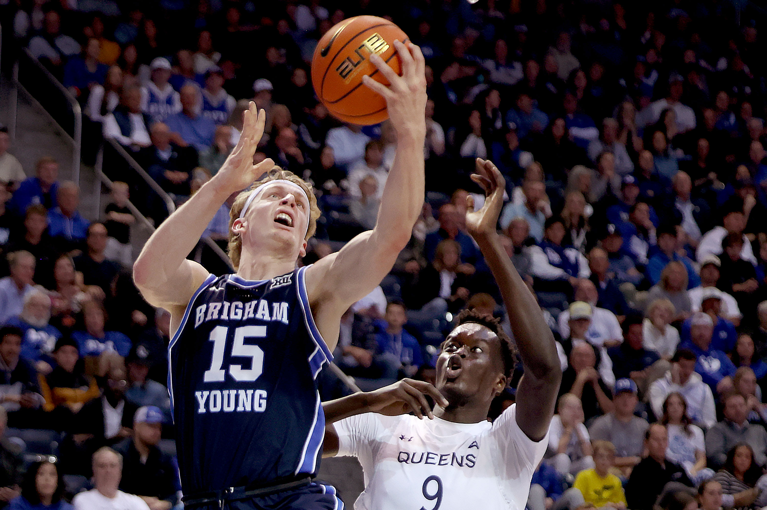 Baker drops career-best 6 3-pointers as BYU routs Queens