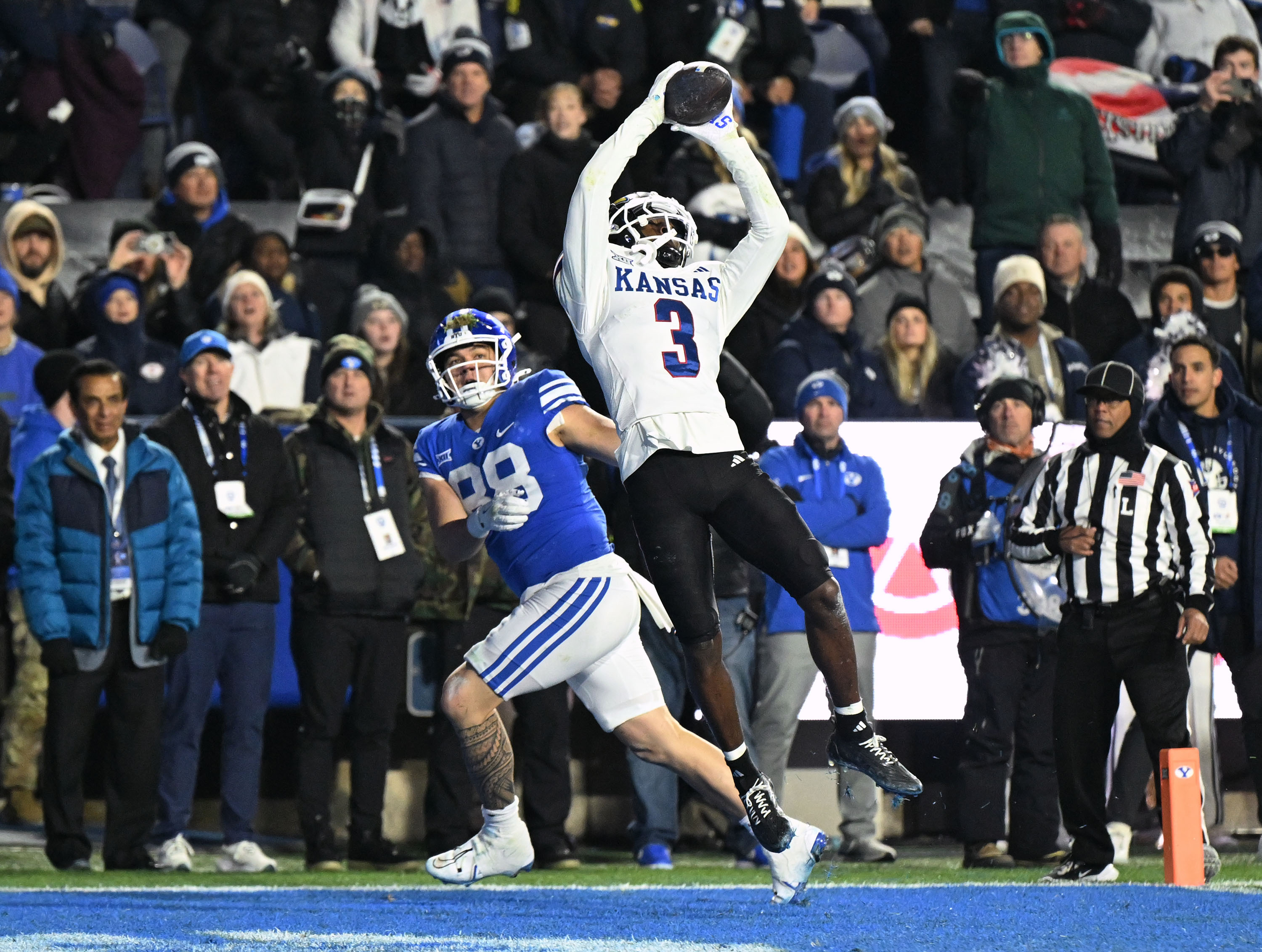 Luck runs out on No. 6 BYU's undefeated season with 17-13 loss to Kansas