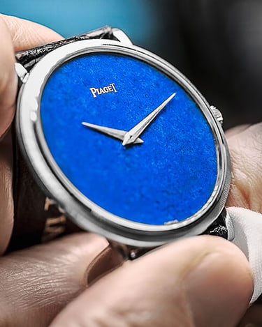 Piaget watch blue dial servicing