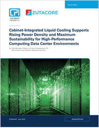 Cabinet-Integrated Liquid Cooling Supports Rising Power Density and Maximum Sustainability for High-Performance Computing Data Center Environments