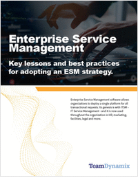 Enterprise Service Management: Key Lessons & Best Practices