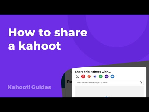 How to share a kahoot