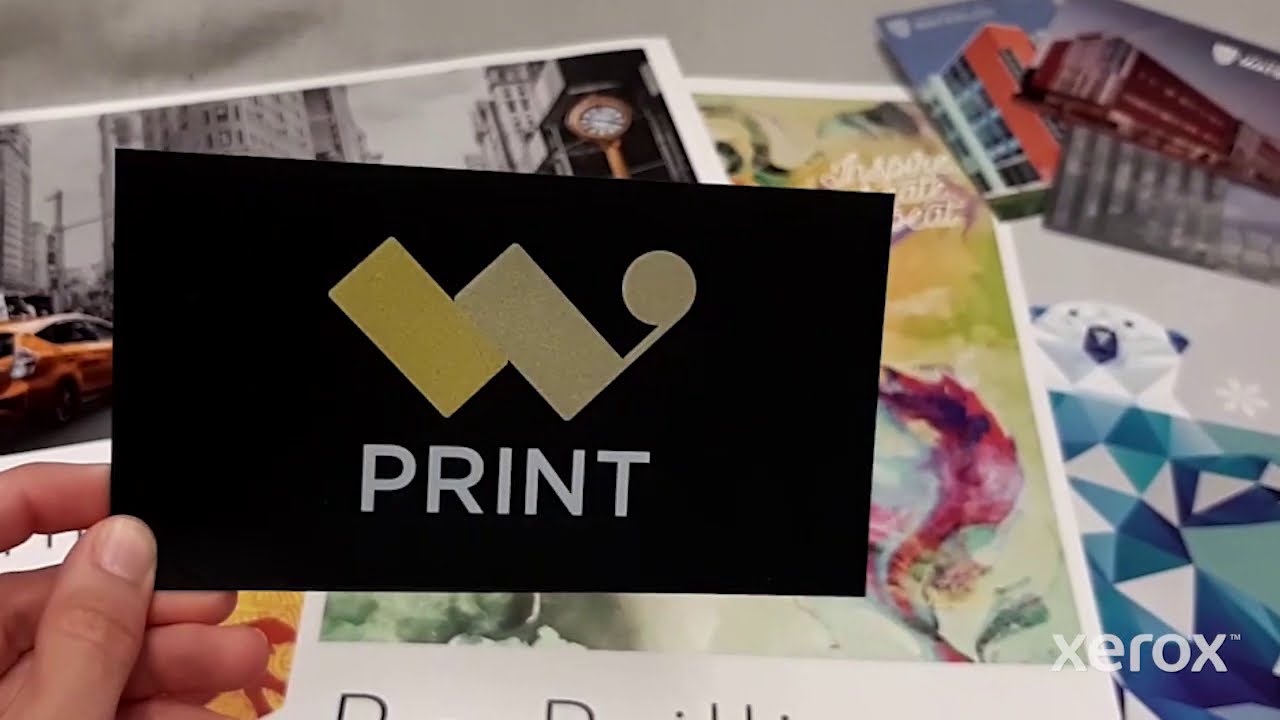 Metallic ink print sample on the Xerox® Iridesse™ Production Press YouTube Video