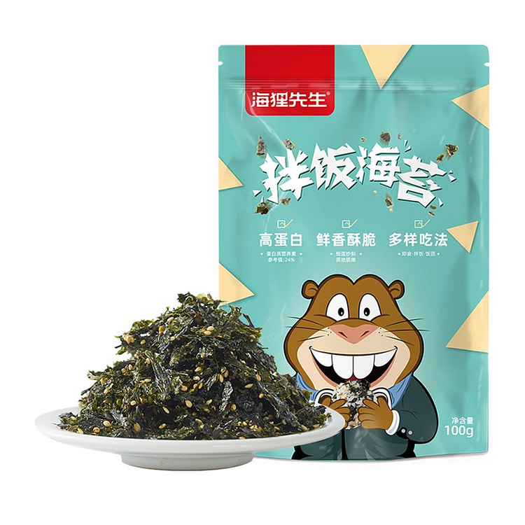 Mr. Beaver mixed rice, seaweed shreds, roasted seaweed shreds 100g * 1 bag