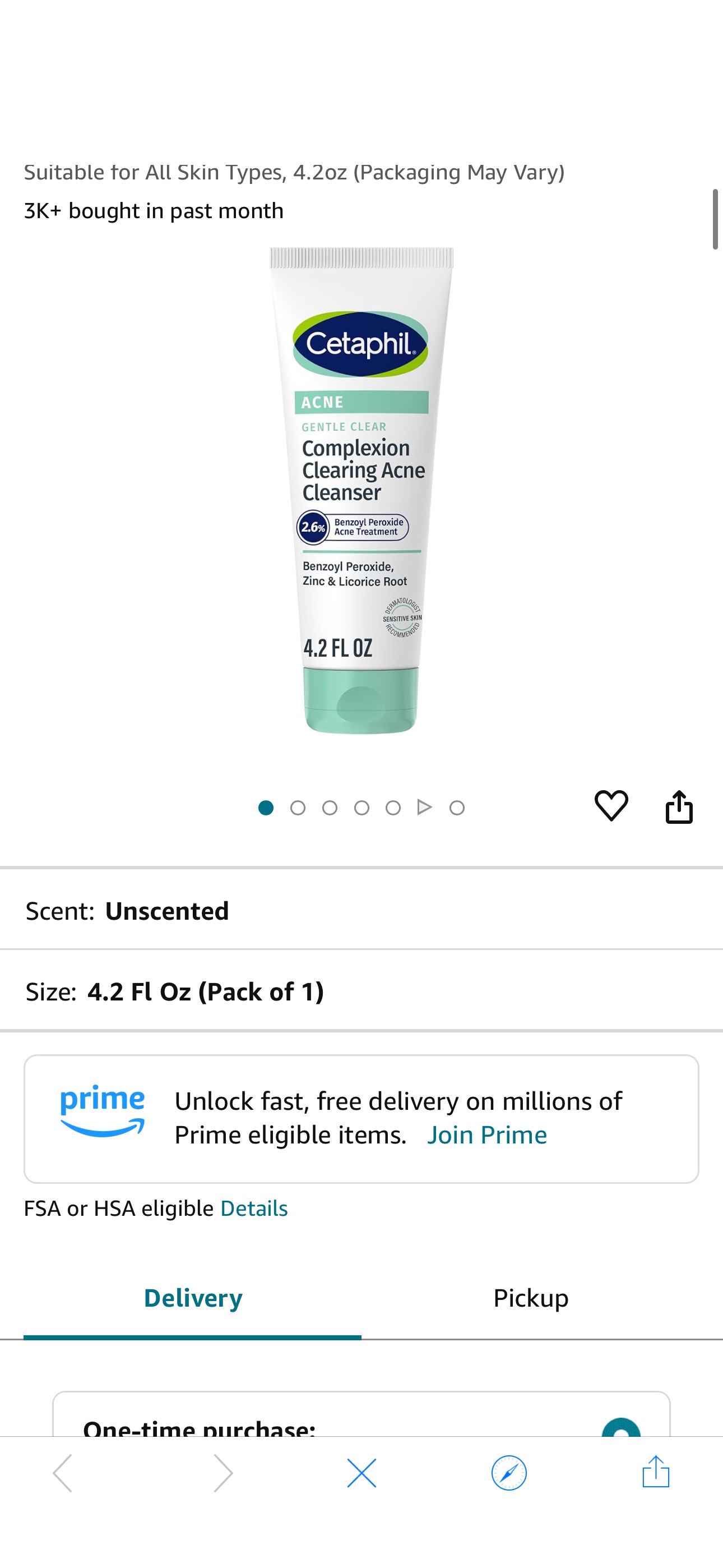 Amazon.com: Cetaphil Gentle Clear Complexion-Clearing BPO Acne Cleanser with 2.6% Benzoyl Peroxide, Creamy and Soothing for Sensitive Skin, Suitable for All Skin Types, 4.2oz (Packaging May Vary) : Be