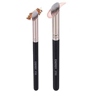 Amazon.com: ENERGY Foundation Brushes Set - Angled Brush &amp; Mini Concealer Brush Premium 