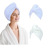 Amazon.com : MaopaoBeauty 2 Pack Microfiber Dry Hair Cap for Women Long Hair 10X 26 Inch Breathable 