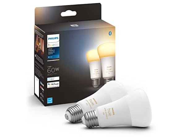 Philips Hue Smart 60W A19 LED Bulb 2PK (NEW)