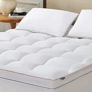 Homemate King Mattress Topper,1800TC King Size, White