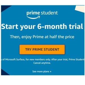 免费试用6个月！随时取消！英国亚马逊学生会员 Prime Student 