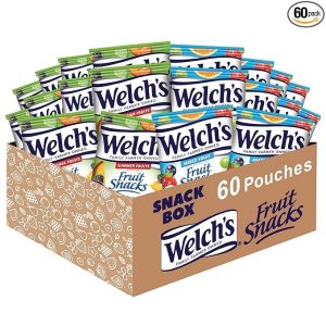 Welch's Fruit Snacks, Mixed Fruit & Summer Fruits Bulk Variety Pack Pack of 60